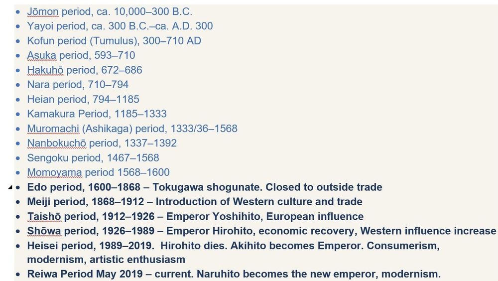 A snapshot of the history of Japanese art Part 1