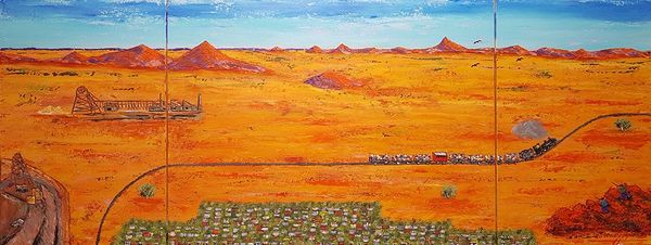 "Picnic Train in the Desert" by John Wylie - Landscape Ambiguous